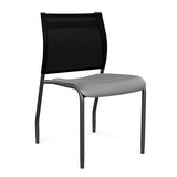 Wit Side Chair Armless Guest Chair SitOnIt Slate Plastic Onyx Mesh Black Frame